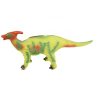 Dino World: Vinyl anyagú hangot adó Parasaurolophus dinoszaurusz figura pamut töltéssel 35cm