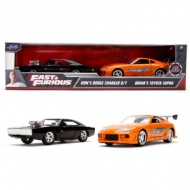 Halálos iramban: Twin Pack Dodge Charger R/T és Toyota Supra fém járgányok dupla csomag 1/32 - Simba Toys