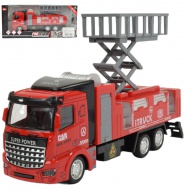 Fire Rescue: Lendkerekes emelőkosaras tűzoltósági kamion 19cm