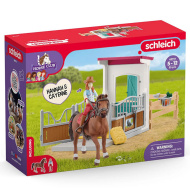 Schleich: Horse Club - Hannah és Cayenne lovas box játékszett