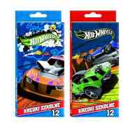 Hot Wheels iskolai színes ceruza készlet 12db-os