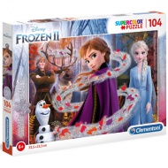 Disney: Jégvarázs glitteres 104 db-os puzzle - Clementoni