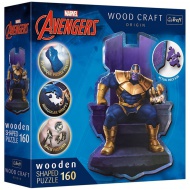 Wood Craft: Marvel Bosszúállók - Thanos a trónon 160 db-os prémium fa puzzle - Trefl