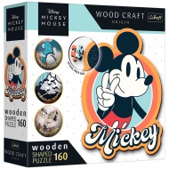 Wood Craft: Disney - Retro Mickey egér 160 db-os prémium fa puzzle - Trefl