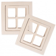 PlayBox: Fa ablak szett 2db-os 8x8,5cm