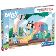 Bluey kutya csúszdázik 104 db-os Supercolor puzzle - Clementoni