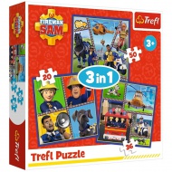 Sam a tűzoltó 3 az 1-ben 50, 36 és 20 db-os puzzle - Trefl