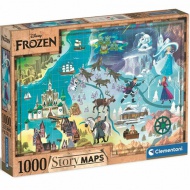 Disney: Jégvarázs térkép puzzle 1000db-os - Clementoni