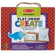 Melissa &amp; Doug: Dinoszauruszos letörölhető rajzoló és mágneses kreatív játékszett