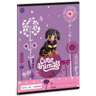 Ars Una: Cute Animals - Puppy tacskós 1.osztályos vonalas füzet A/5