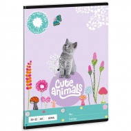 Ars Una: Cute Animals - Kitten cicás sima füzet A/5