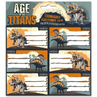 Ars Una: Age of the Titans dinoszaurusz mintás csomagolt füzetcímke 3x6db-os