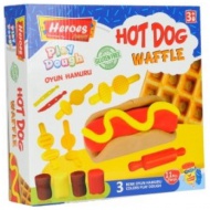 Play-Dough: Heroes HotDog és Gofri gyurma szett 11db-os