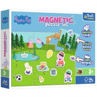 Peppa malac mágneses puzzle szett kiegészítőkkel - Trefl