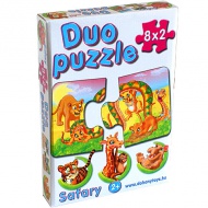 DUO Puzzle Szafari állatokkal - D-Toys