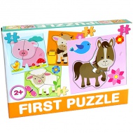 Háziállatos Bébipuzzle - D-Toys