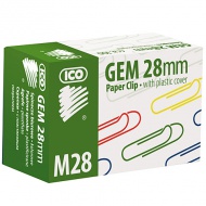 ICO: M28 Színes gemkapocs 28mm 100db-os