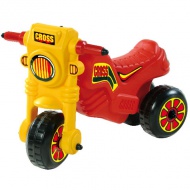 Lábbal hajtós piros cross motor - D-Toys