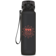 Ars Una: Dark Gray BPA-mentes motivációs kulacs 1000ml