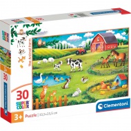 Az állatfarm 30 db-os Supercolor puzzle - Clementoni