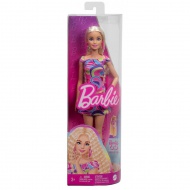 Barbie: Fashionista stílus baba élénk, szokszínű ruhácskában - Mattel