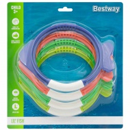 Bestway: Lil' Fish™ halacska alakú búvárgyűrű készlet 4db-os szett