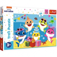 Boldog Baby Shark család 24db-os Maxi puzzle - Trefl