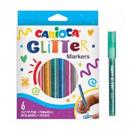 Glitteres filctoll 6 db-os szett - Carioca