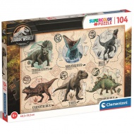 Jurassic World 104db-os Super Color Puzzle - Clementoni