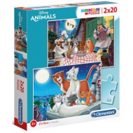 Clementoni: Disney állati barátságok 2x20db-os puzzle