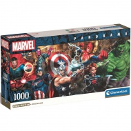 Marvel szuperhősök 1000db-os panoráma puzzle 98x33cm - Clementoni