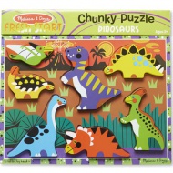 Dinók könnyen megfogható fa forma puzzle - Melissa &amp; Doug