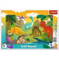 Dinoszaurusz 15 db-os keretes puzzle - Trefl