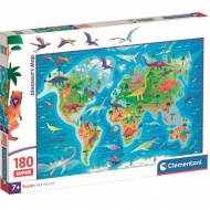 Dinoszauruszok térképe 180db-os Super puzzle - Clementoni