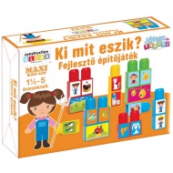 Játssz és tanulj!: Ki mit eszik? Fejlesztő építőjáték - D-Toys