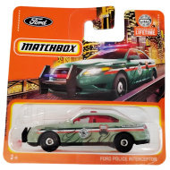 Matchbox: Ford Police Interceptor lángoló mintával 1/64 kisautó - Mattel