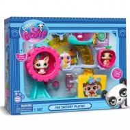 Littlest Pet Shop: Mókagyár játékszett 2 db figurával, 1. széria