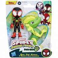 Spidey és csodálatos barátai - Miles Morales és Elektroszaurusz Dino-Háló Akciófigura Szett - Hasbro