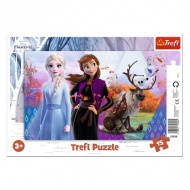 Jégvarázs 2: Anna és Elsa keretes puzzle 15db-os - Trefl