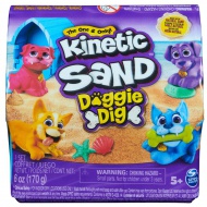 Kinetic Sand: Doggie Dig homokgyurma szett 170g meglepetés figurával - Spin Master