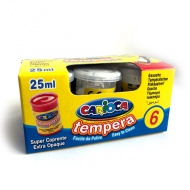 Fehér tempera tégelyben 6x35 gr - Carioca