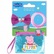 Luna: Peppa malac neszeszer tartó és hajkiegészítő szett 4db-os csomag