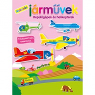 Matricás járművek - Repülőgépek és helikopterek matricás füzet