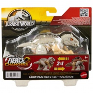 Jurassic World: Fierce Changers - Indominus Rex &amp; Kentrosaurus átalakítható dinoszaurusz játékfigura - Mattel