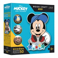 Wood Craft Junior: Disney Mickey egér világa fa puzzle 50db-os - Trefl