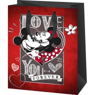 Mickey és Minnie egér mintás méretű exkluzív ajándéktáska 18x10x23cm