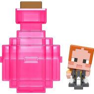 Minecraft Reveal minifigura pink dobozban - Mattel