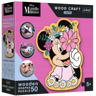 Wood Craft Junior: Disney Minnie egér világa fa puzzle 50db-os - Trefl