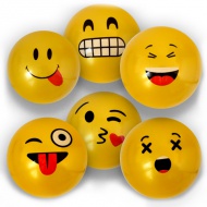 Emoji mintás gumilabda többféle változatban 23cm