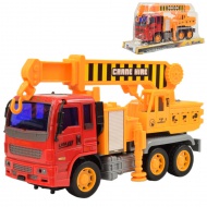 Construction Truck: Darus teherautó lendkerekes kialakítással 19cm